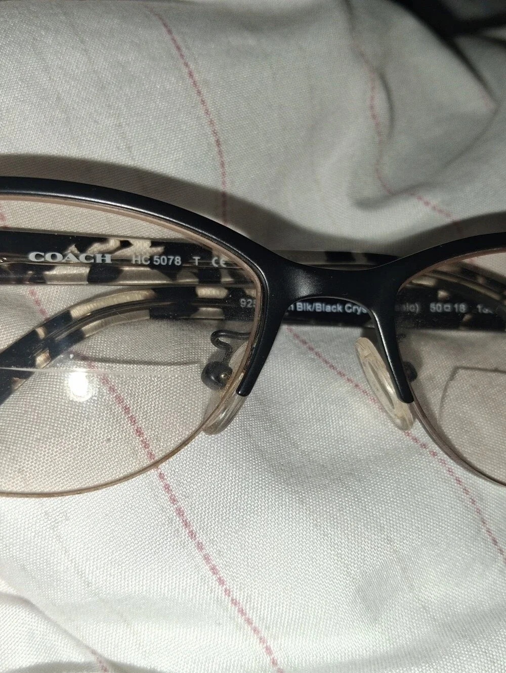 Coach Black and Tortoiseshell Women's Eyeglass Frames